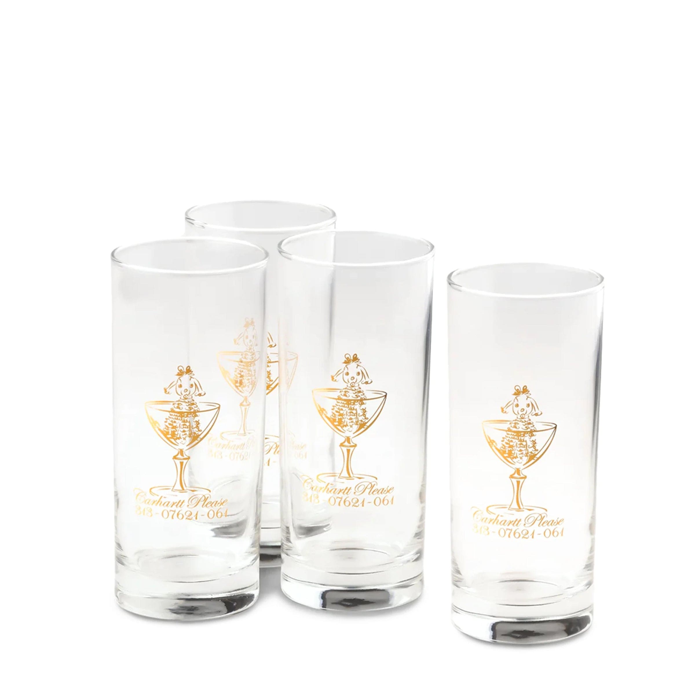 CARHARTT PLEASE GLASS SET CLEAR/GOLD | SlocogShops