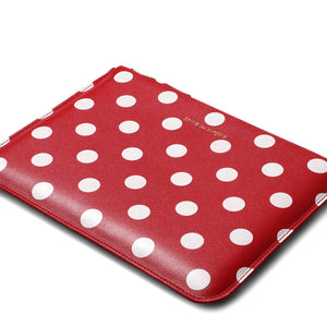 Comme Des Garçons Wallet Wallets & Cases RED / O/S DOTS PRINTED LEATHER LINE