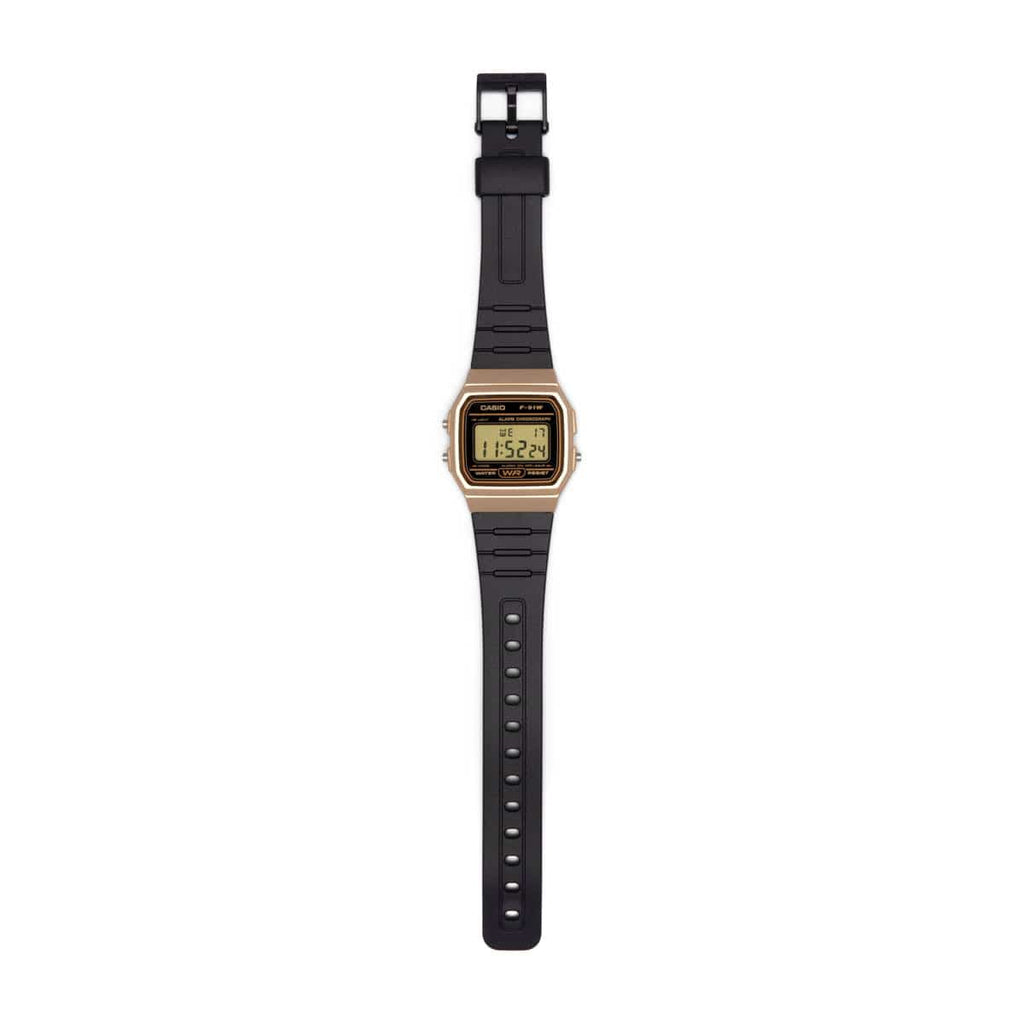 Casio Watches BLACK/GOLD / O/S F91WM-9A