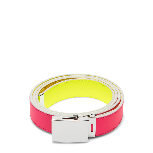bags 1 products Belts PINK/YELLOW / O/S SUPER FLUO LEATHER LINE G