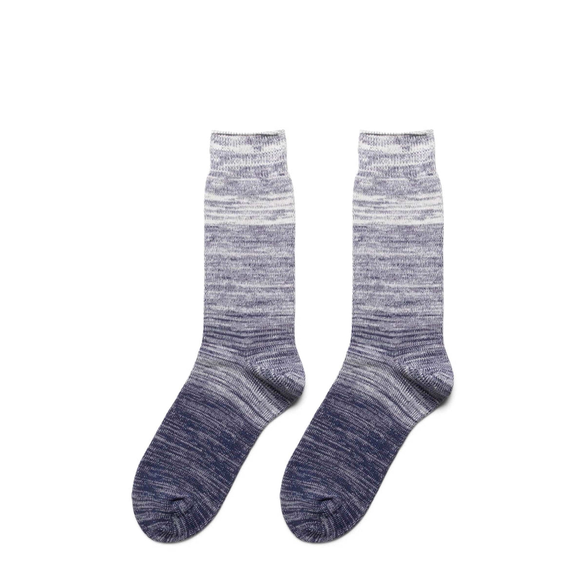 Druthers Socks CREAM/NAVY / O/S ORGANIC COTTON GRADIENT EVERYDAY CREW SOCK