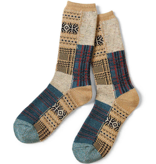 84 YARNS PATCHWORK TWEED FAIREISLE SOCKS