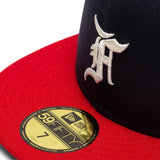 New Era X FOG 59FIFTY LOS ANGELES ANGELS FITTED CAP NAVY