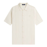 Fred Perry BUTTON THROUGH KNITTED SHIRT ECRU