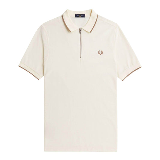Fred Perry Shirts CREPE PIQUE ZIP NECK POLO SHRT