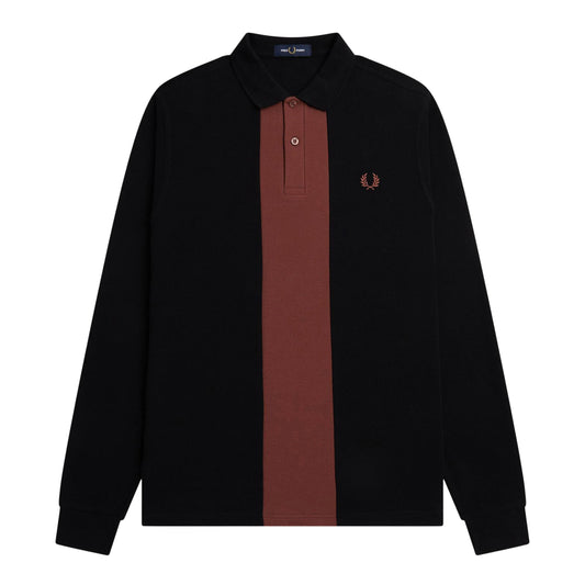 Fred Perry Shirts PANELLED LONG SLEEVE POLO SHIRT