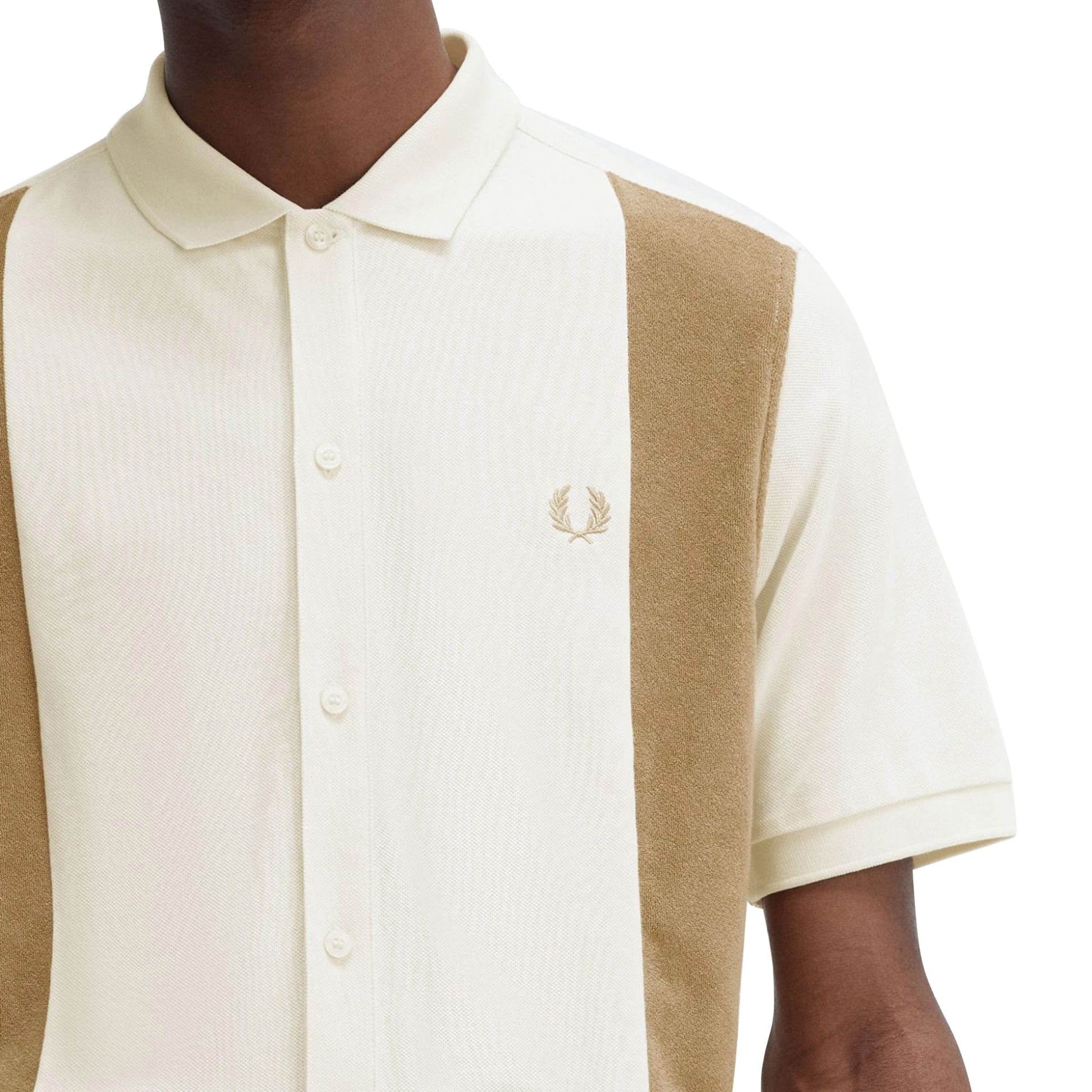 Fred Perry Shirts TOWELLING PANEL POLO SHIRT