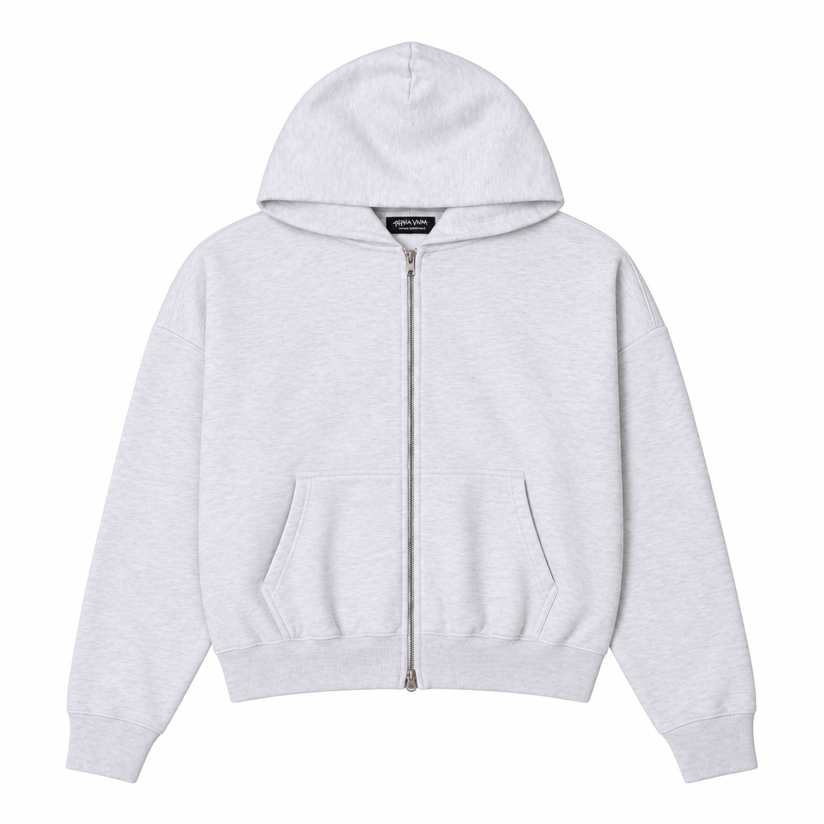GARMENT DYE CROPPED ZIP HOODIE