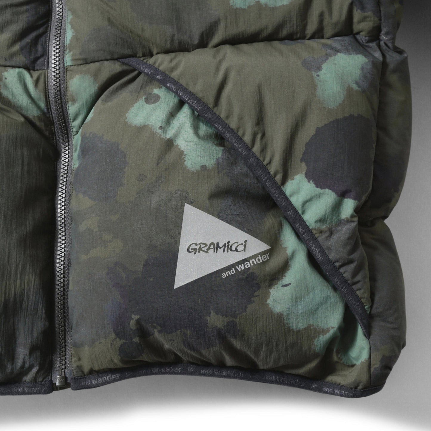 GRAMICCI X AND WANDER DOWN JACKET CAMO