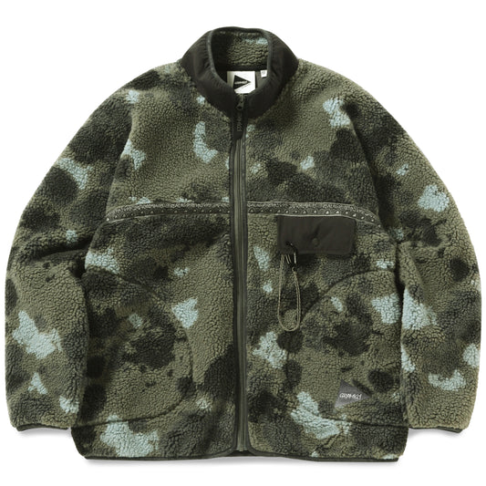 GRAMICCI X AND WANDER JQ TAPE FLEECE JACKET CAMO