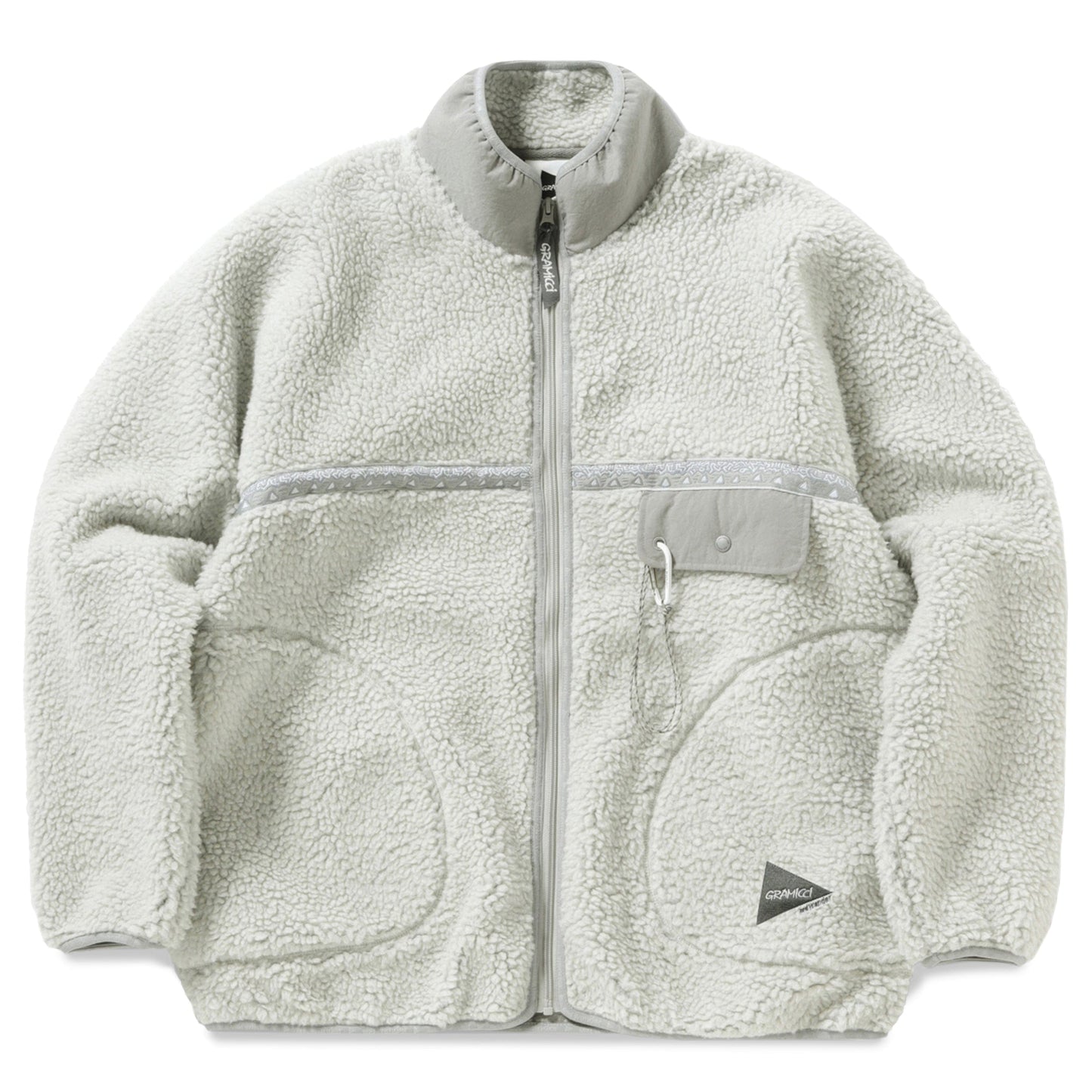 GRAMICCI X AND WANDER JQ TAPE FLEECE JACKET LT.GRAY 