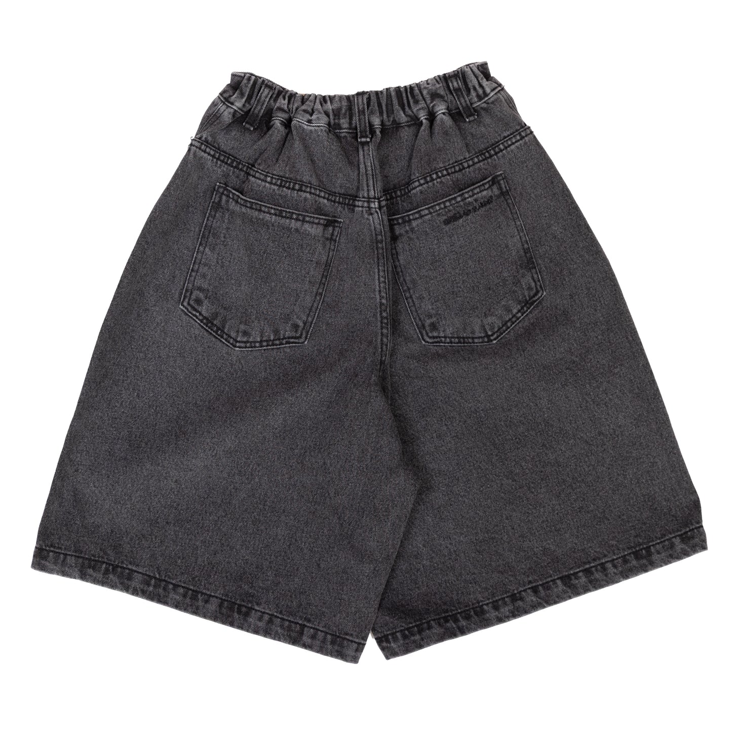 HALF-DART DENIM SHORTS