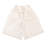 HALF-DART RAW DENIM SHORTS