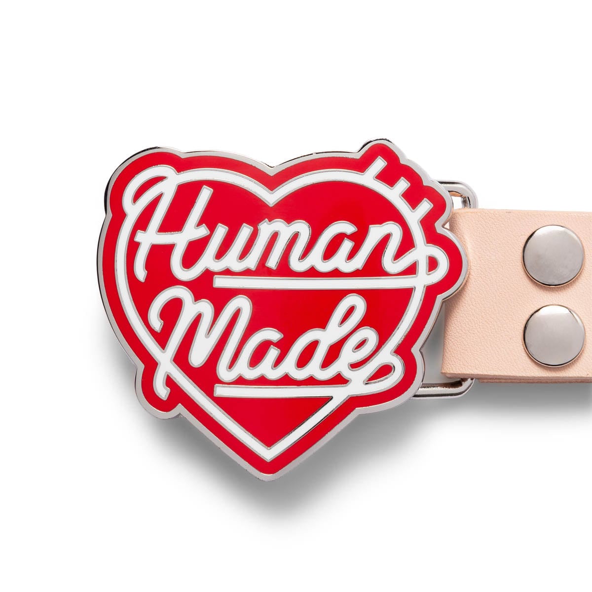 HEART LEATHER BELT BEIGE | Bodega