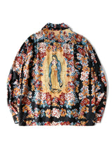 SILK RAYON CHAMPETRE MARIA DRIZZLE OPEN COLLAR SHIRT (LONG SLEEVE)