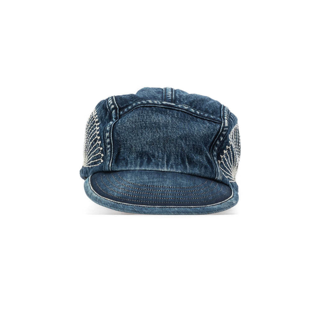 10OZ IDG X IDG DENIM CAMP CAP (FUROSHIKI EMBROIDERY) INDIGO