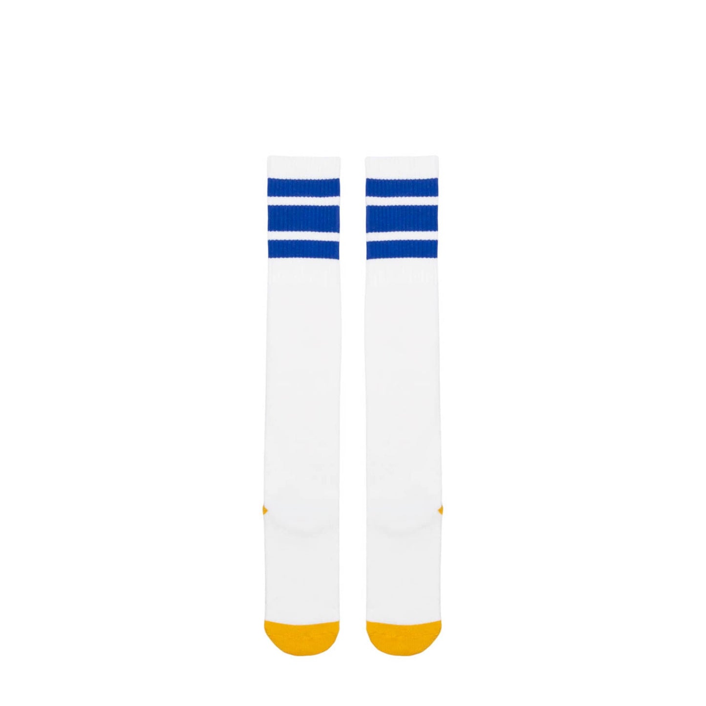 Kapital Socks WHITE/BLUE / O/S 144 YARNS HEEL SMILIE EMBROIDERED SKATERS KNEE-HIGH SOCKS