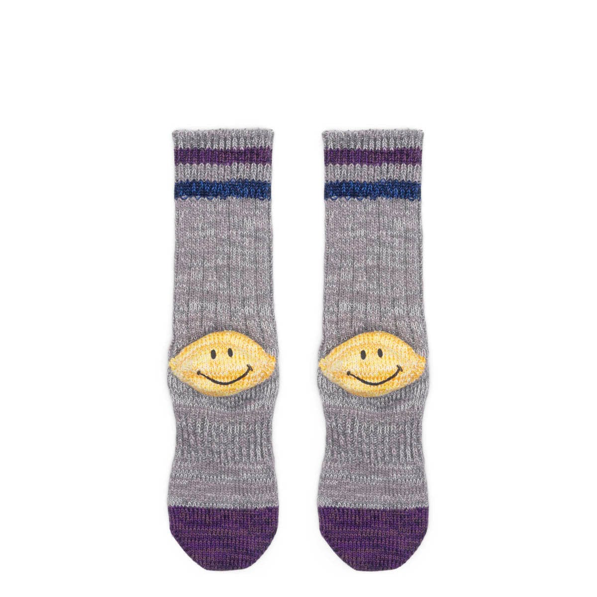 Kapital Socks GRAY / O/S 60YARNS GRANDRELLE IVY SMILIE HEEL-HOLD SOCKS