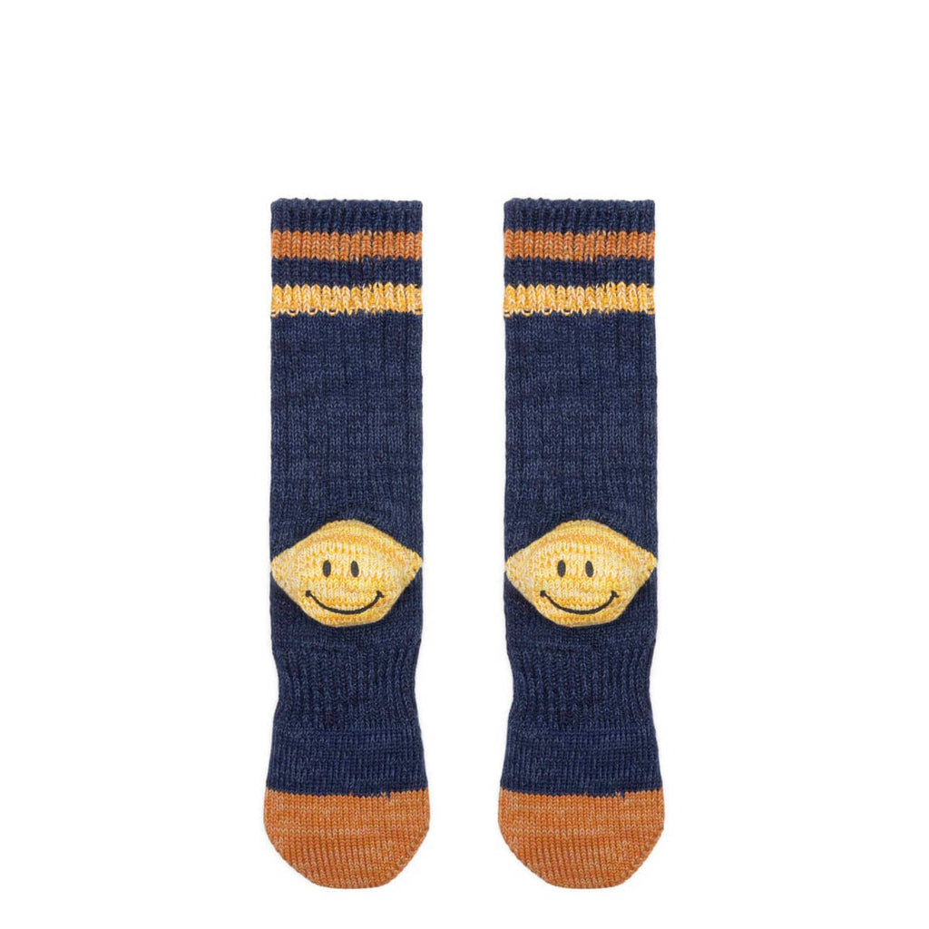 Kapital Socks NAVY / O/S 60YARNS GRANDRELLE IVY SMILIE HEEL-HOLD SOCKS