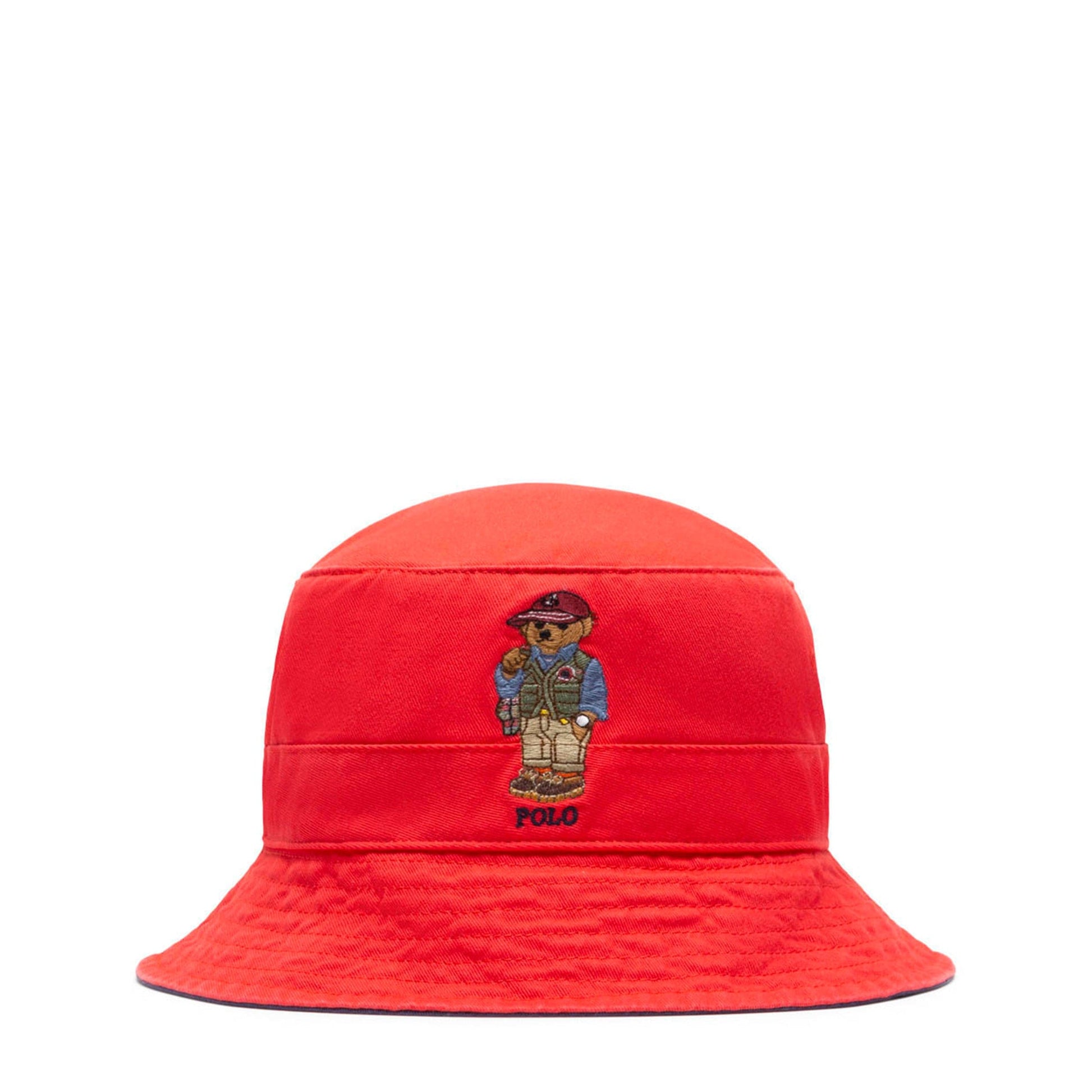 Polo Ralph Lauren Polo Bear Preppy Bucket Hat Fishing Cap Orange