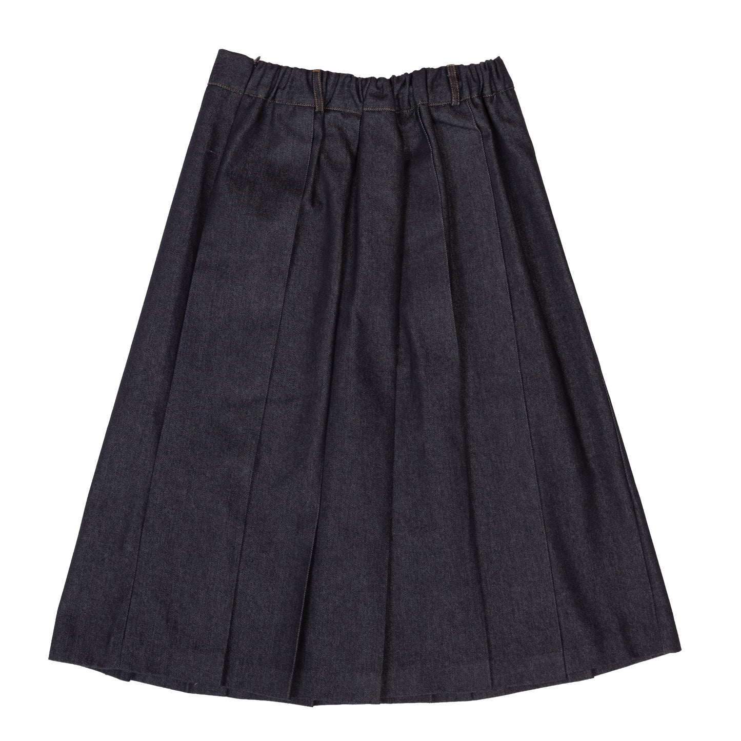 RAW DENIM PLEATED SKIRT