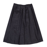 RAW DENIM PLEATED SKIRT