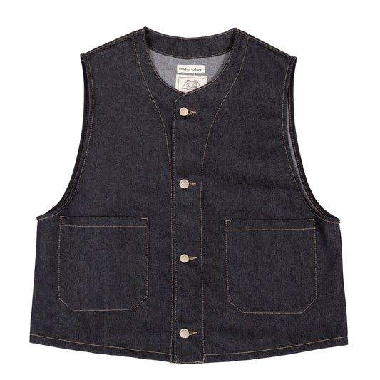 RAW DENIM STITCH VEST