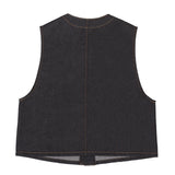 RAW DENIM STITCH VEST
