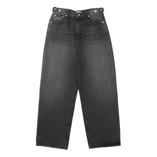 SIDE BUTTON DENIM JEANS