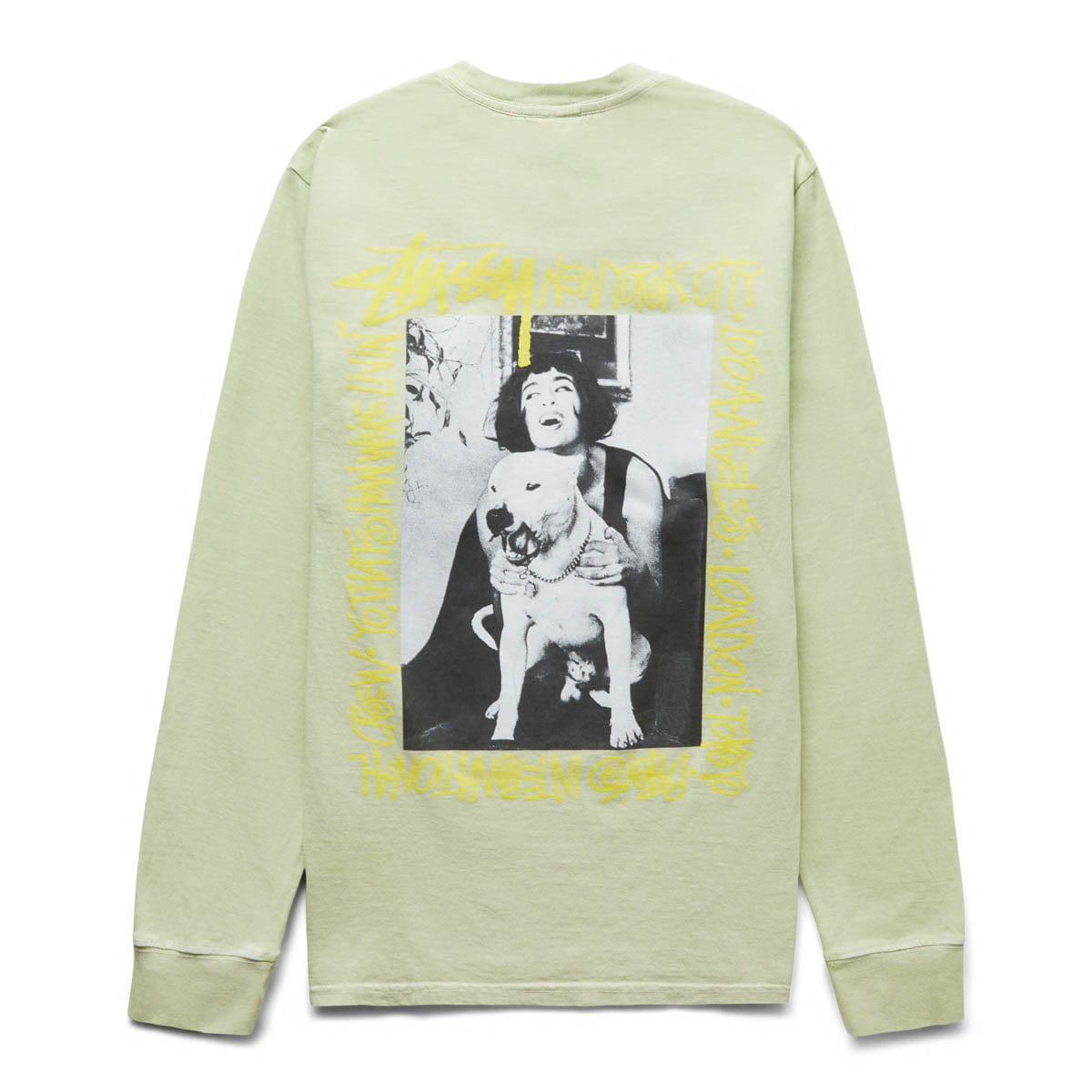 HOW WERE LIVIN PIGMENT DYED LONG SLEEVE SAGE | Bodega