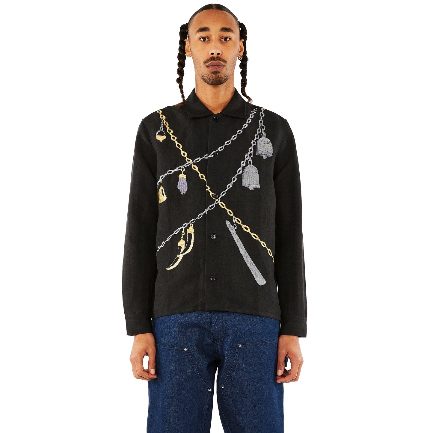 Sky High Farm Workwear Knitwear CHAIN EMBROIDERED SHIRT