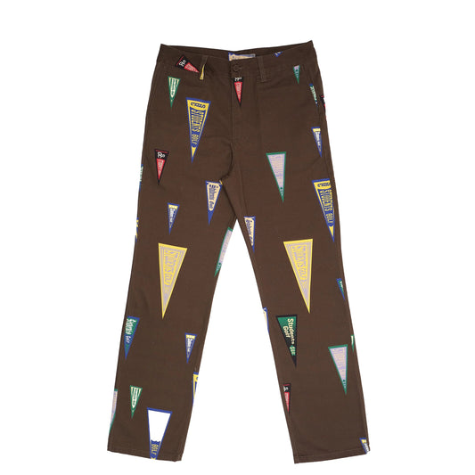 STUDENT'S GOLF WESTLEY PENNANT TWILL PANTS BROWN