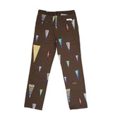 STUDENT'S GOLF WESTLEY PENNANT TWILL PANTS BROWN