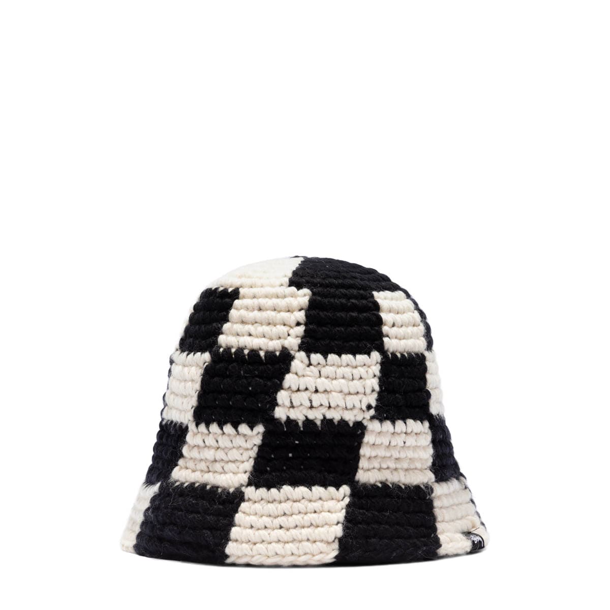 Stussy Headwear BLACK / O/S CHECKER KNIT BUCKET HAT