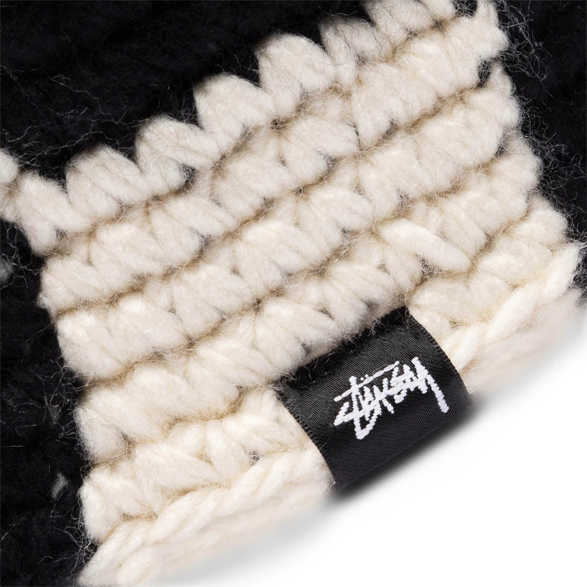 Stussy Headwear BLACK / O/S CHECKER KNIT BUCKET HAT