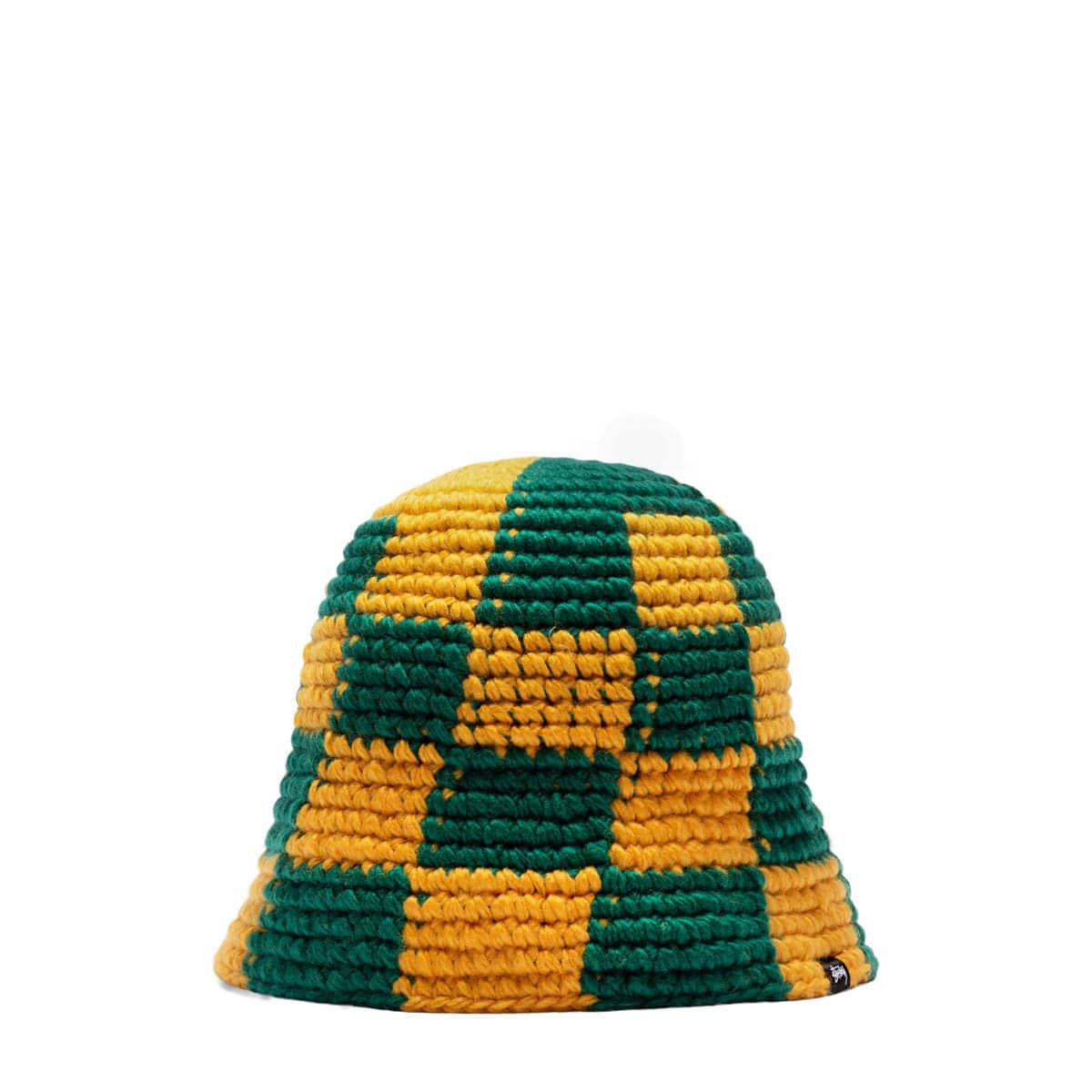 CHECKER KNIT BUCKET HAT