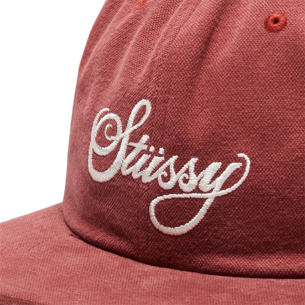 Stussy Headwear BURGUNDY / OS PEACHED CANVAS CAP