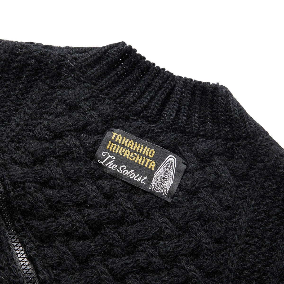 TAKAHIROMIYASHITA TheSoloist. Knitwear DOUBLE ZIP ARAN PATTERN CARDIGAN