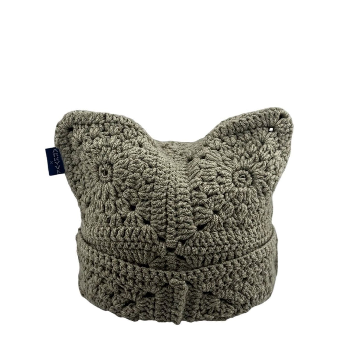 CONCRETE MOSS CROCHET CAT HAT