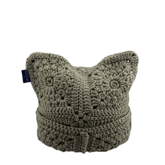 CONCRETE MOSS CROCHET CAT HAT