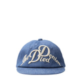 11.5OZ DENIM BASEBALL CAP (THE DENIM DIED EMBROIDERY) LOW - INDIGO