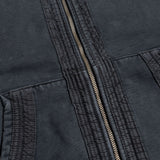 LIAN BOXY ZIP UP HOODIE VINTAGE BLACK