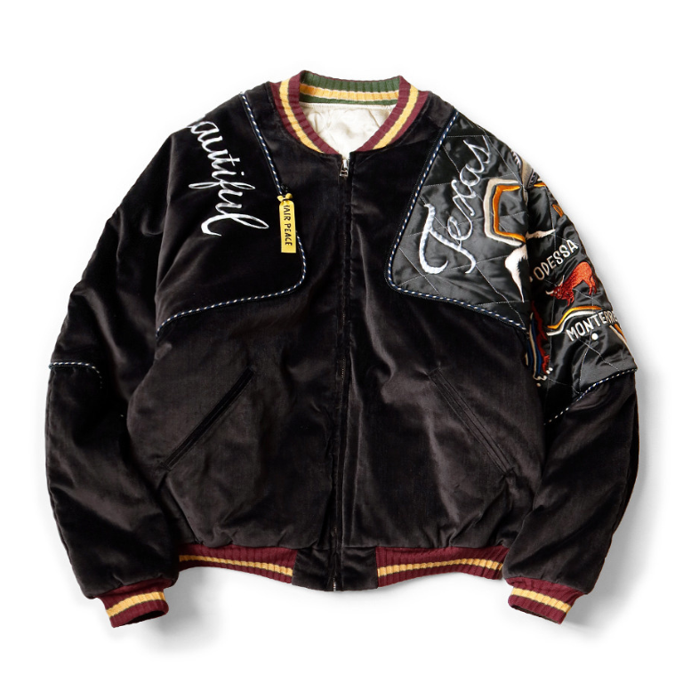 VELVETEEN SHAM BOMBER JKT (BEAUTIFUL TEXAS)