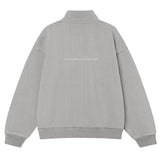 WASHED EMBROIDERED HALF ZIP-UP