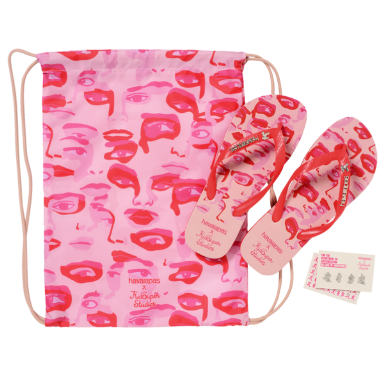 TOP KIDSUPER CAMO FLIP FLOPS