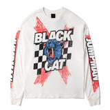 M J BLACK CAT LS TEE