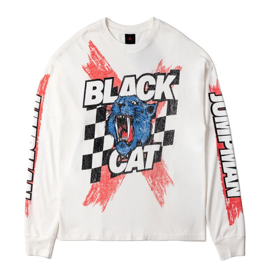 M J BLACK CAT LS TEE