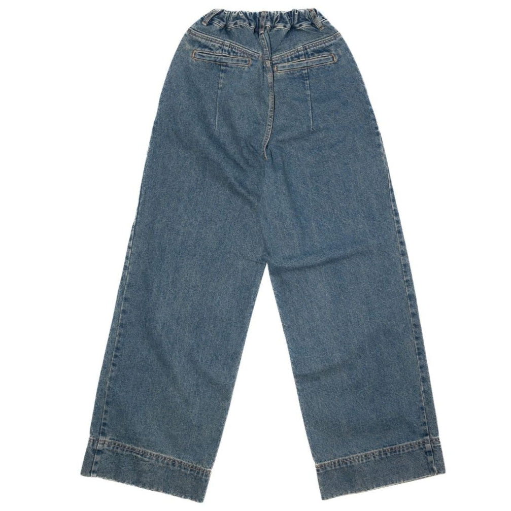 BIG HEM DENIM JEANS