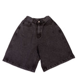 HALF-DART RAW DENIM SHORTS