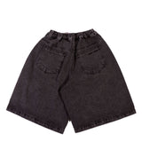 HALF-DART RAW DENIM SHORTS